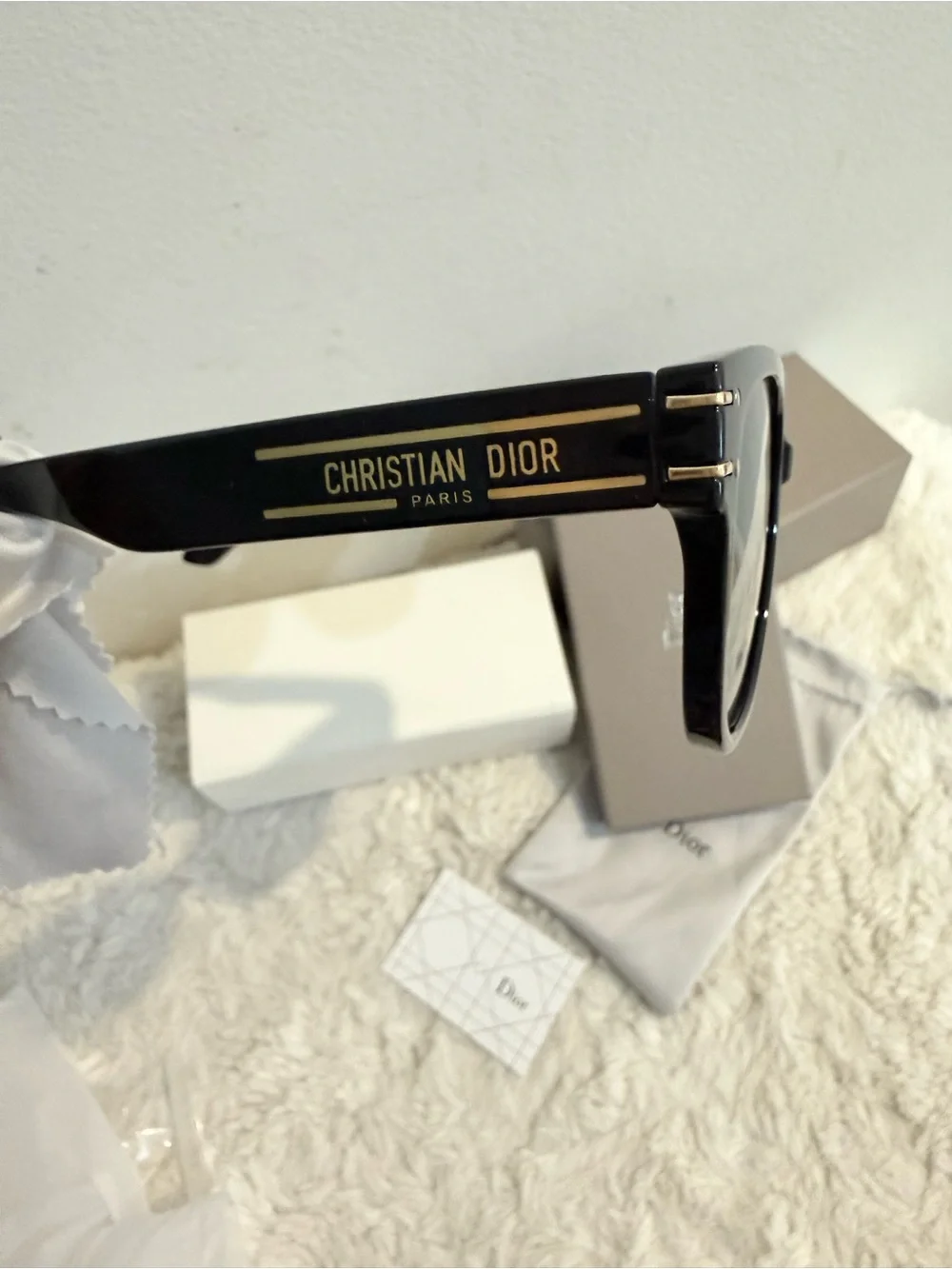 Christian Dior Black & Gold Sunglasses - Christian Dior Paris